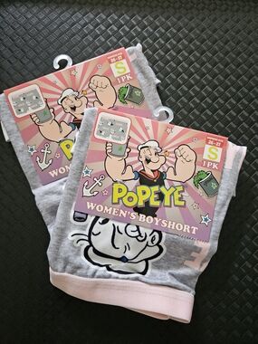 Size S Small Womens Boyshorts Popeye Sailor Cartoon